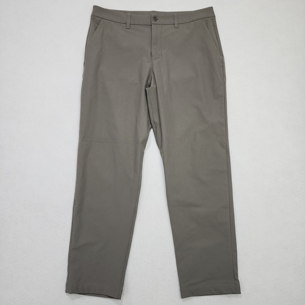 Lululemon ABC Chino Pants Mens 34 x 29 Gray Wicking Classic Fit Straight Leg